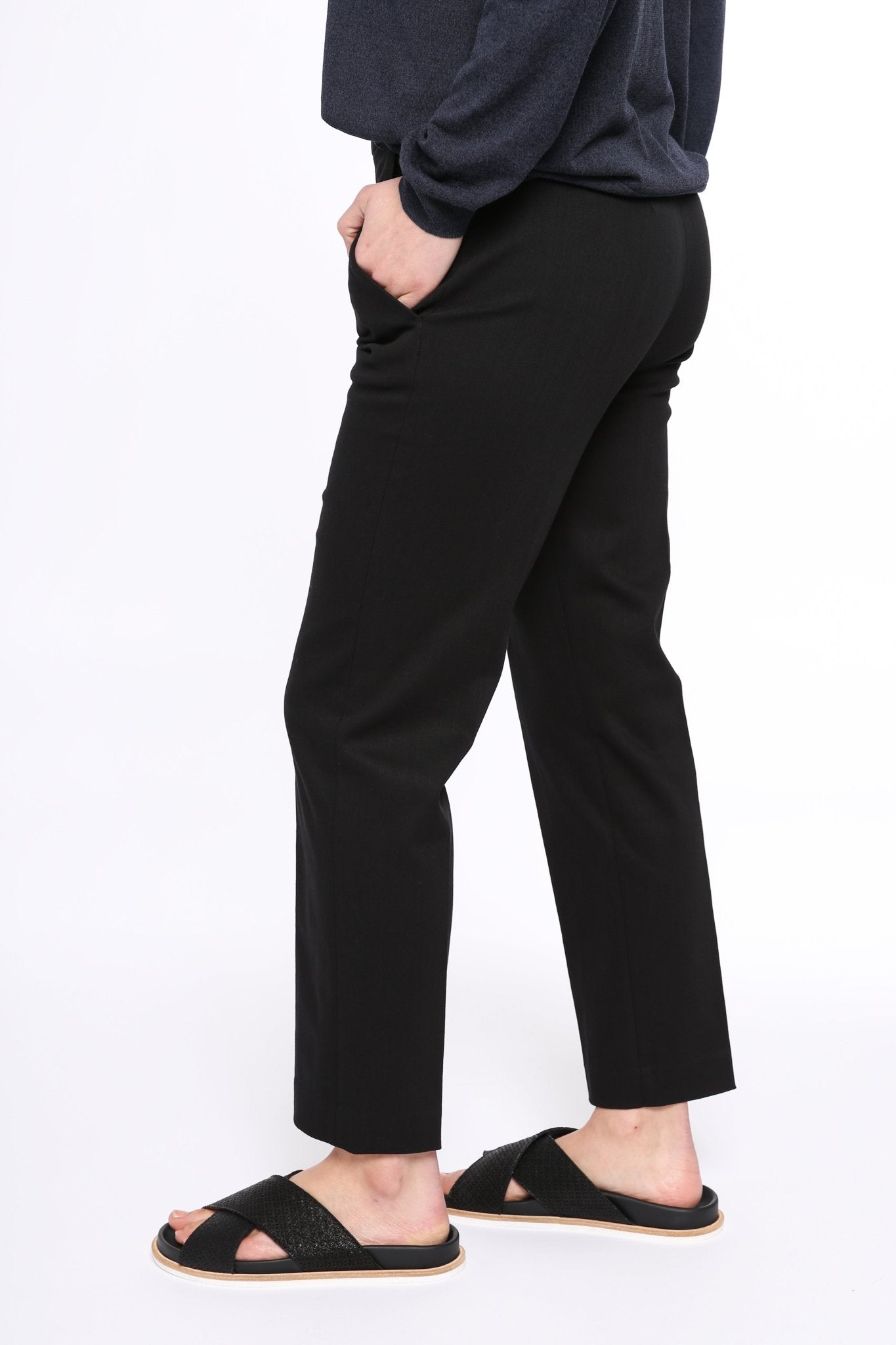 PEYTON ANGLE POCKET TROUSER IN STRETCH DENIM - Jarbo