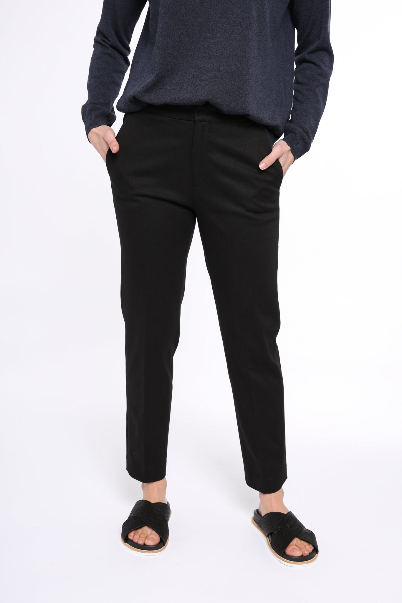 PEYTON ANGLE POCKET TROUSER IN STRETCH DENIM - Jarbo