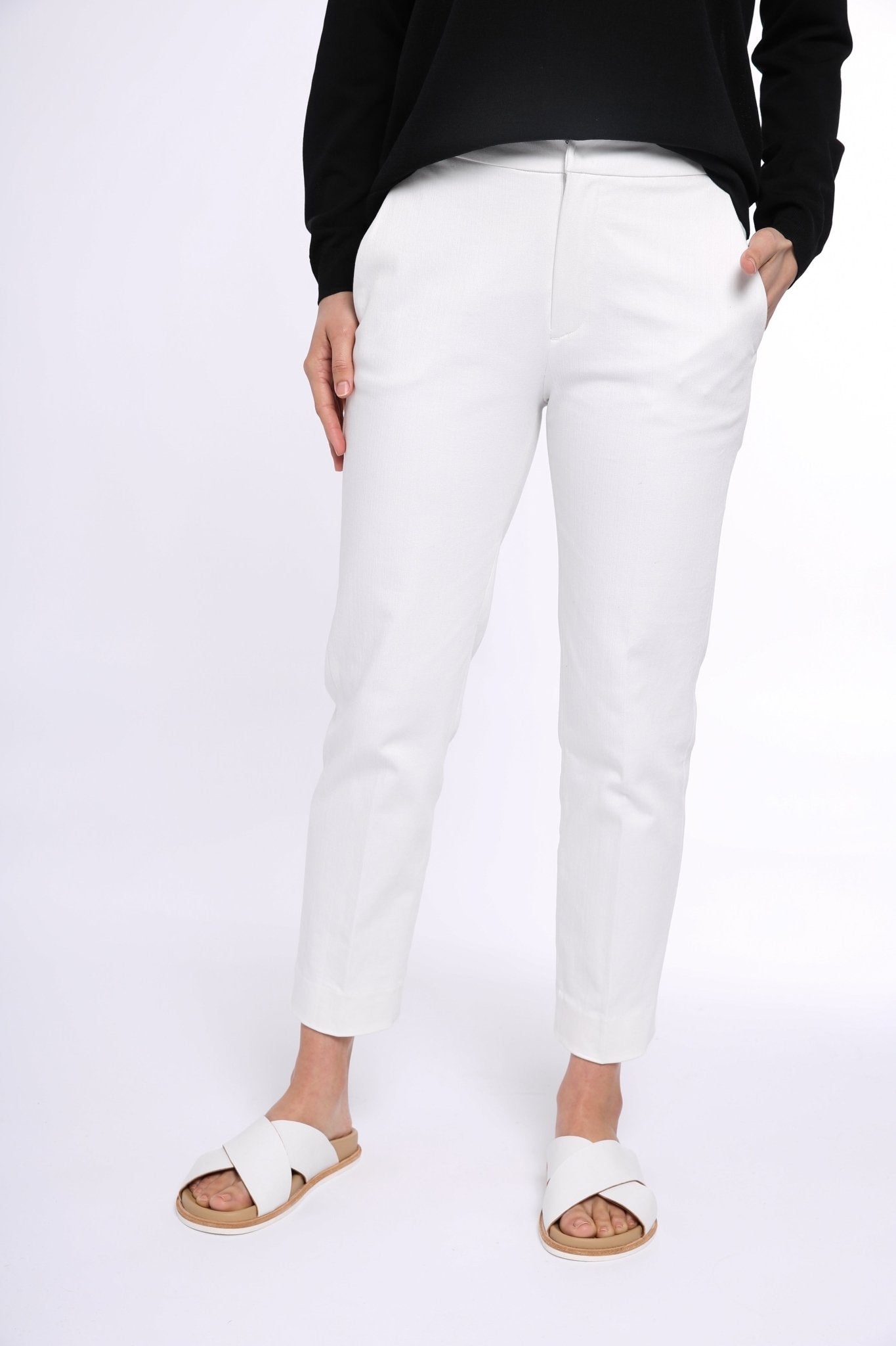 PEYTON ANGLE POCKET TROUSER IN STRETCH DENIM - Jarbo