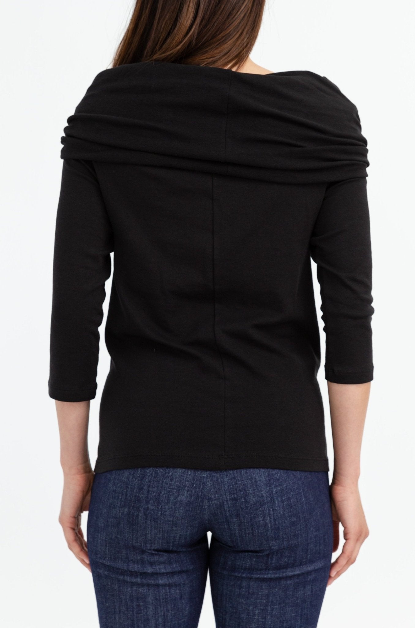 PIMA COTTON STRETCH CONVERTIBLE COWL NECK - Jarbo