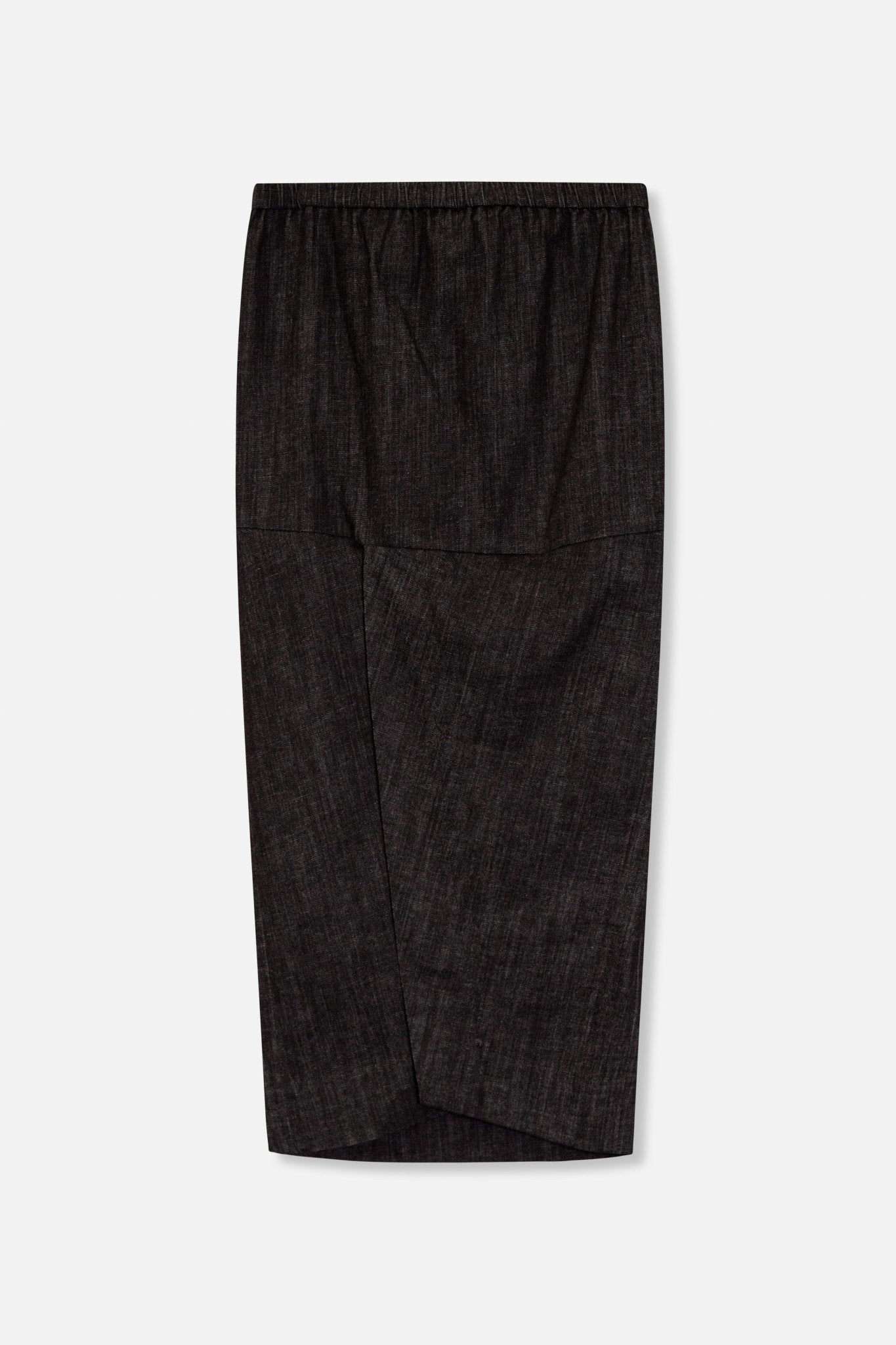 PISA LONG KICK PLEAT SKIRT IN STRETCH DENIM - Jarbo