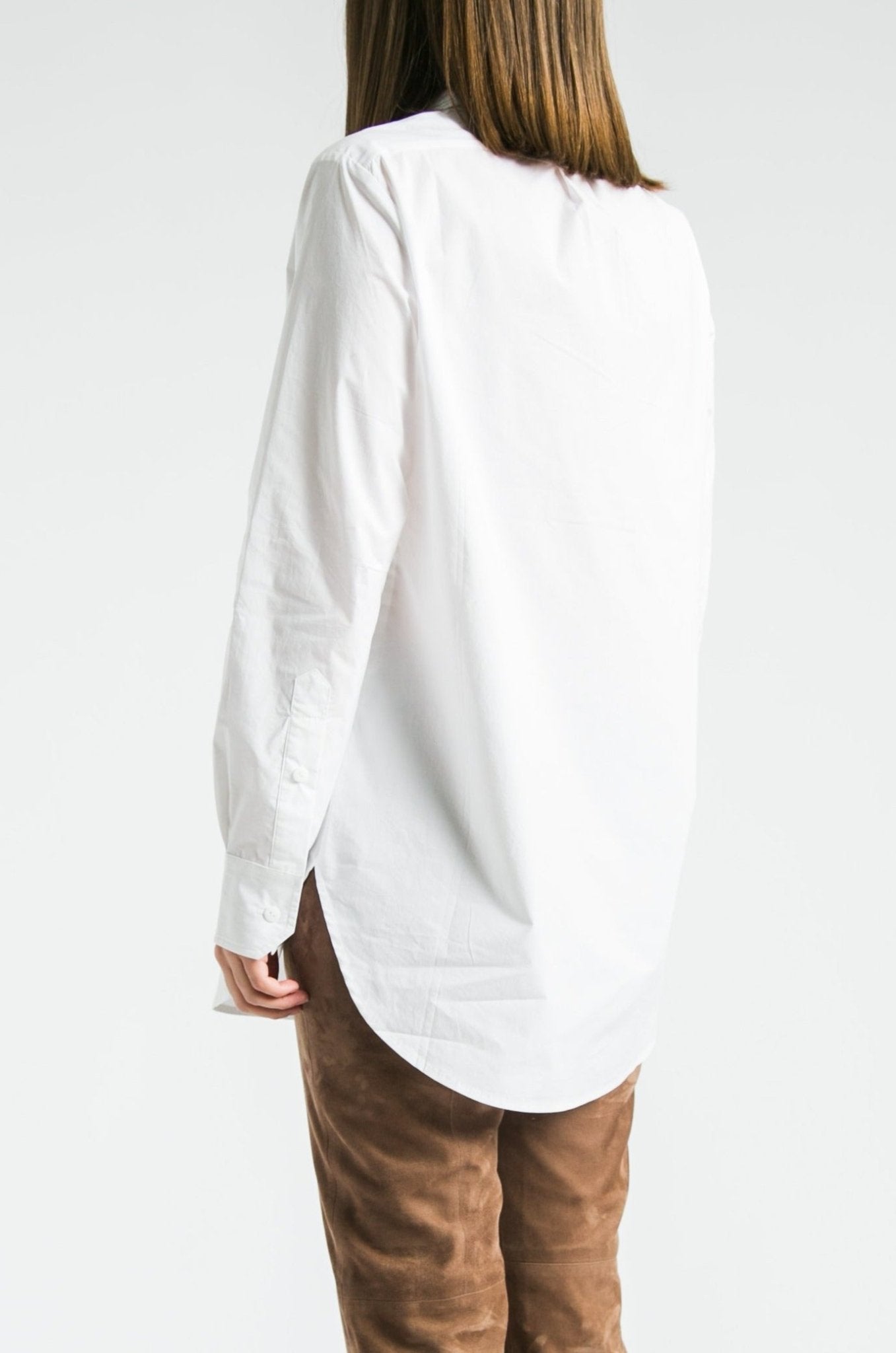 RAGUSA ROUNDED COLLARED SHIRT IN COTTON STRETCH - Jarbo