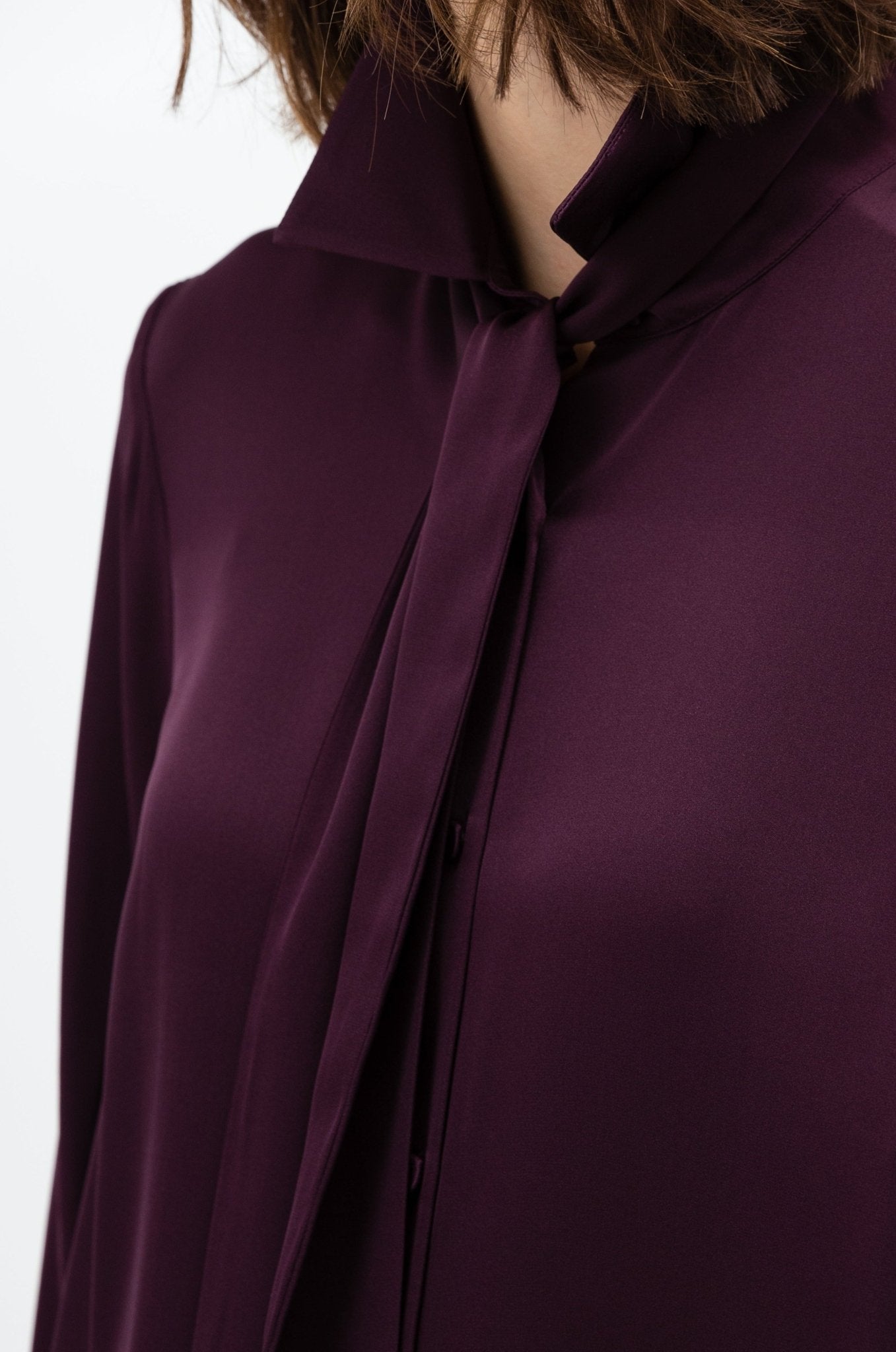 RENEE BLOUSE IN STRETCH SILK GEORGETTE - Jarbo