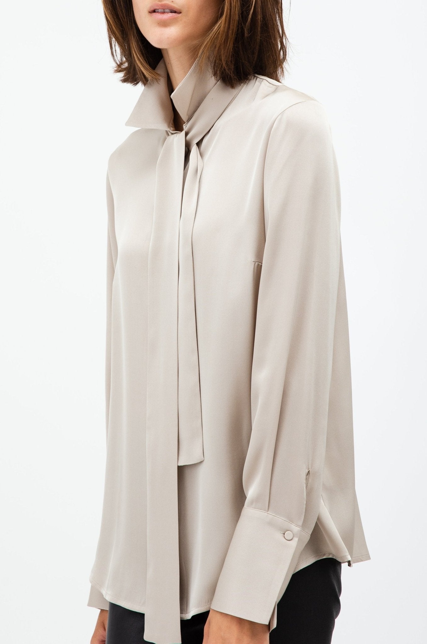 RENEE BLOUSE IN STRETCH SILK GEORGETTE - Jarbo