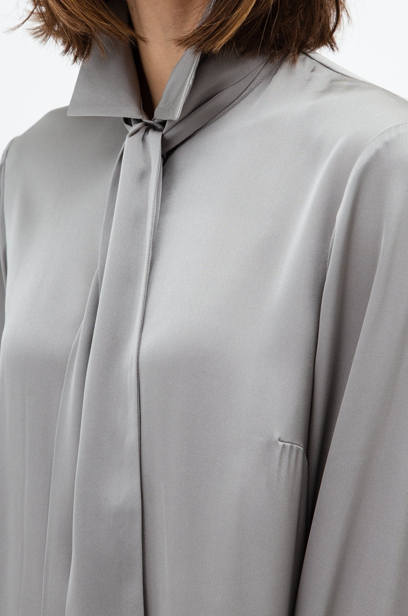 RENEE BLOUSE IN STRETCH SILK GEORGETTE - Jarbo