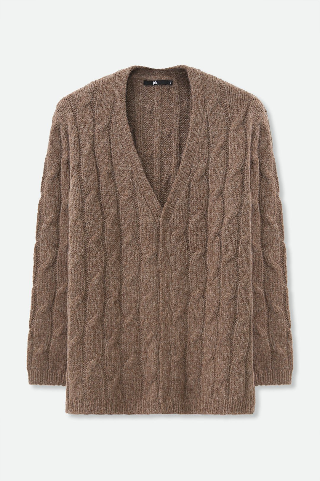 RINNOVA CABLE KNIT CARDIGAN IN BABY ALPACA AND FINE MERINO BLEND - Jarbo