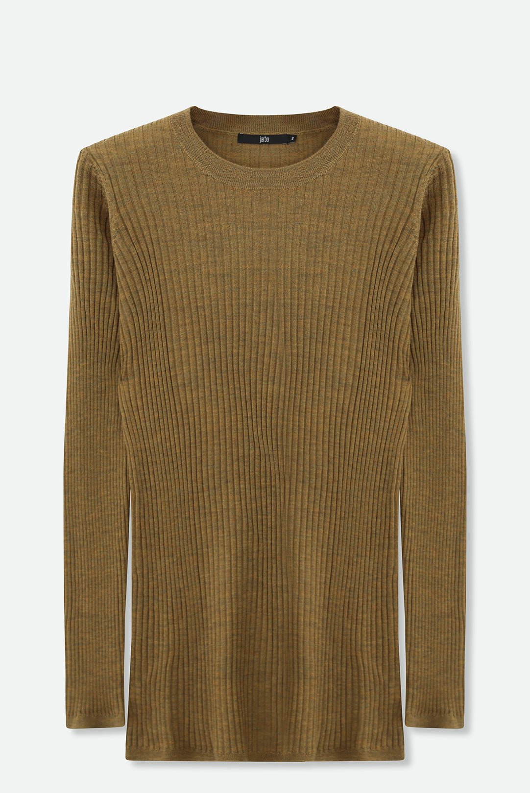 ROMANGA RIBBED LONG SLEEVE CREW IN FINE ITALIAN MERINO - Jarbo