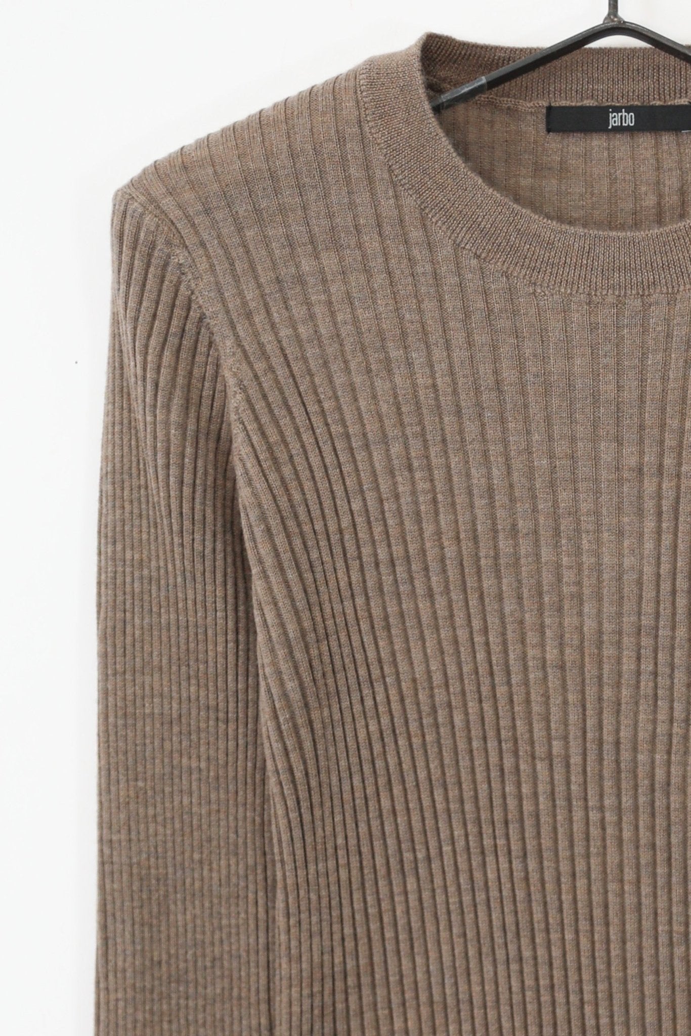 ROMANGA RIBBED LONG SLEEVE CREW IN FINE ITALIAN MERINO - Jarbo