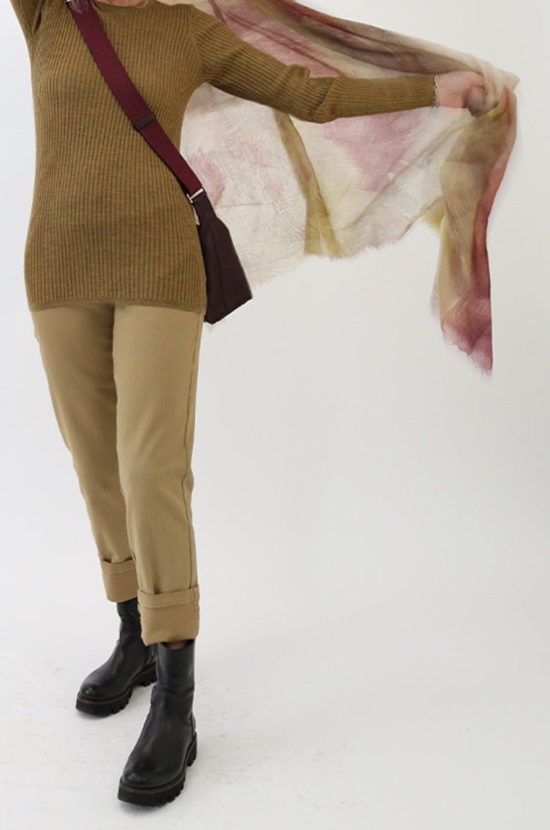 ROMANGA RIBBED LONG SLEEVE CREW IN FINE ITALIAN MERINO - Jarbo
