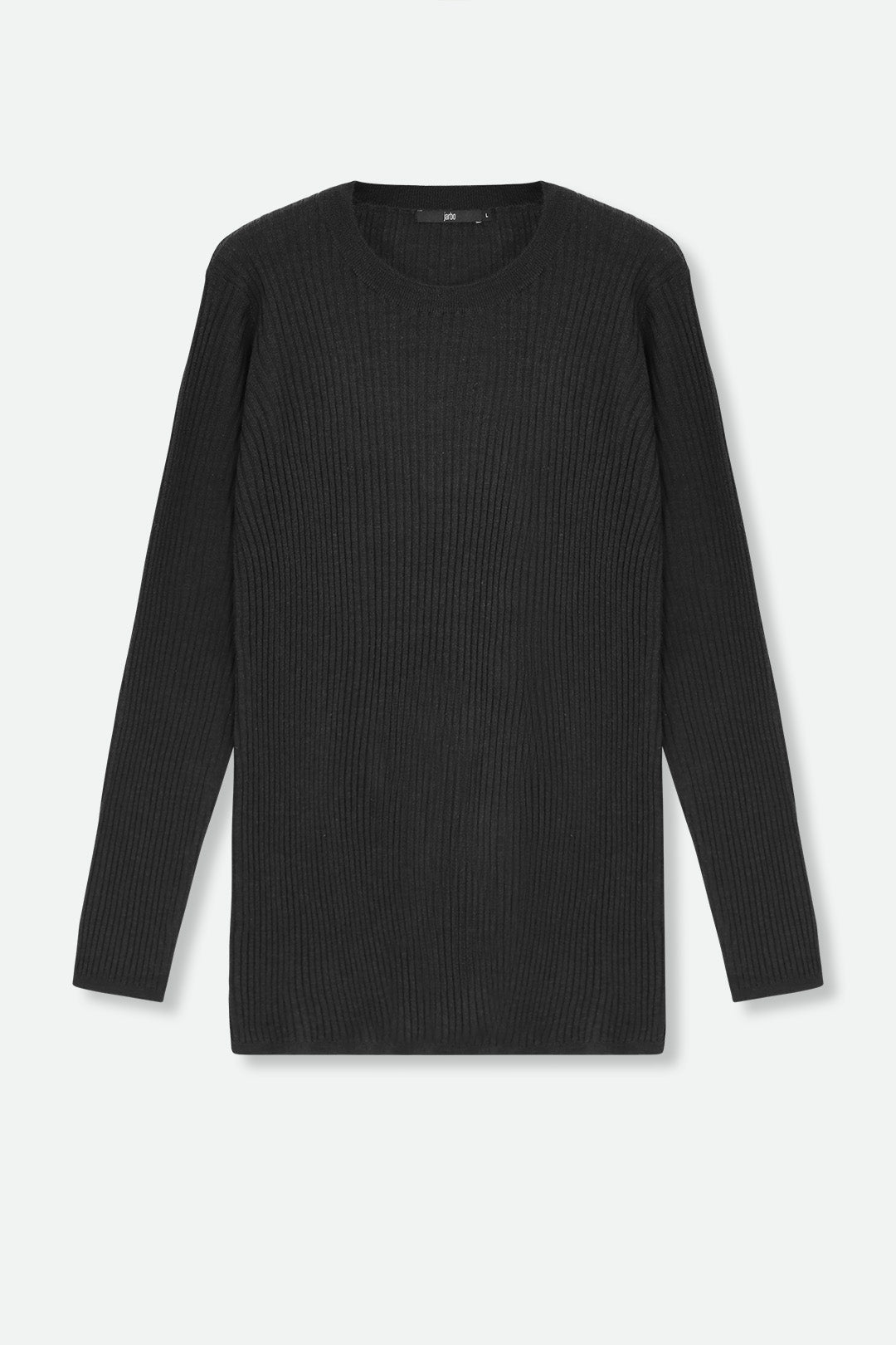 ROMANGA RIBBED LONG SLEEVE CREW IN FINE ITALIAN MERINO - Jarbo