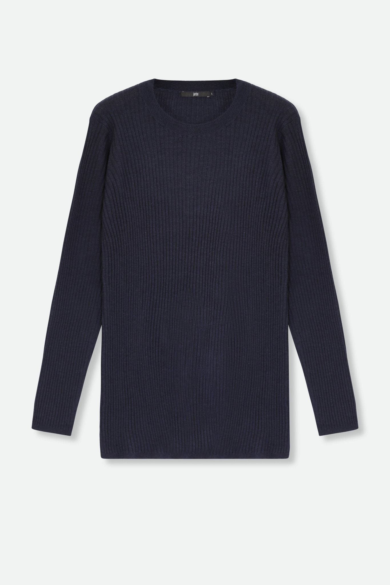 ROMANGA RIBBED LONG SLEEVE CREW IN FINE ITALIAN MERINO - Jarbo