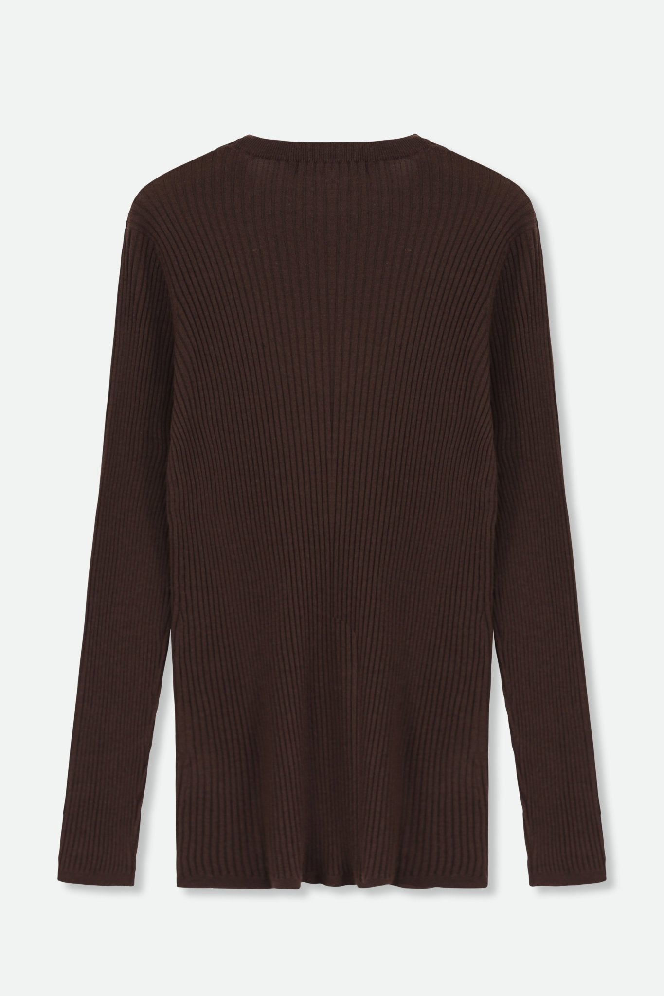 ROMANGA RIBBED LONG SLEEVE CREW IN FINE ITALIAN MERINO - Jarbo