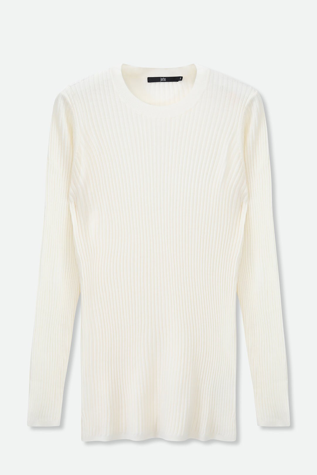 ROMANGA RIBBED LONG SLEEVE CREW IN FINE ITALIAN MERINO - Jarbo