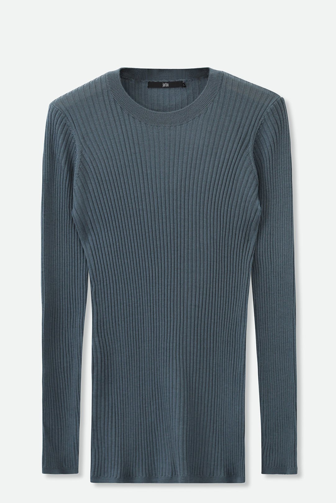 ROMANGA RIBBED LONG SLEEVE CREW IN FINE ITALIAN MERINO - Jarbo