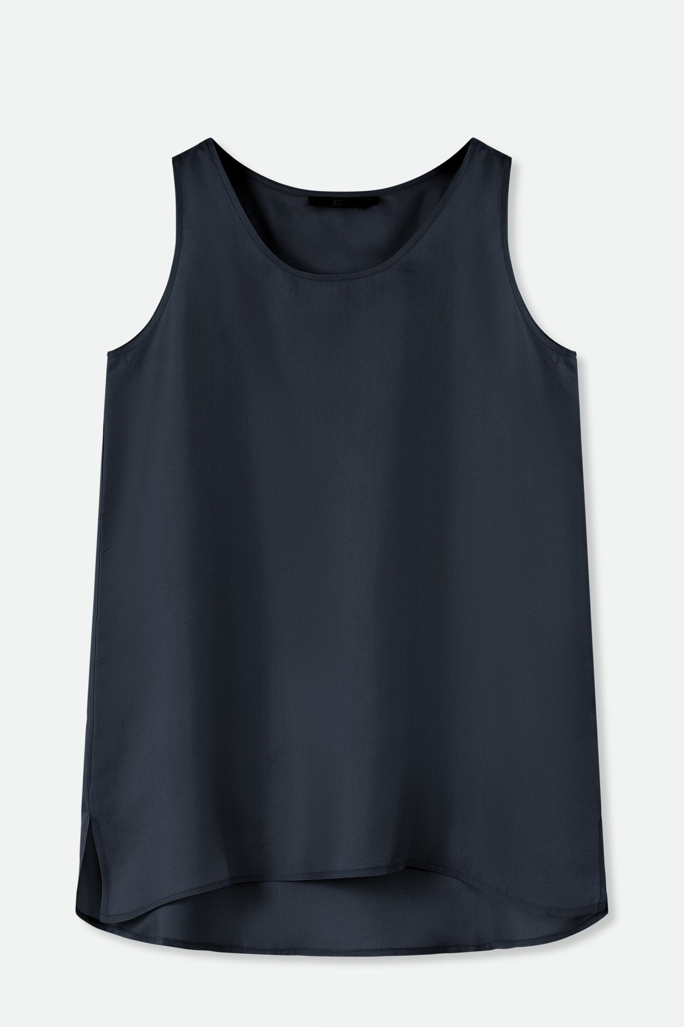 SABINA SILK TWILL TANK TOP IN NAVY - Jarbo