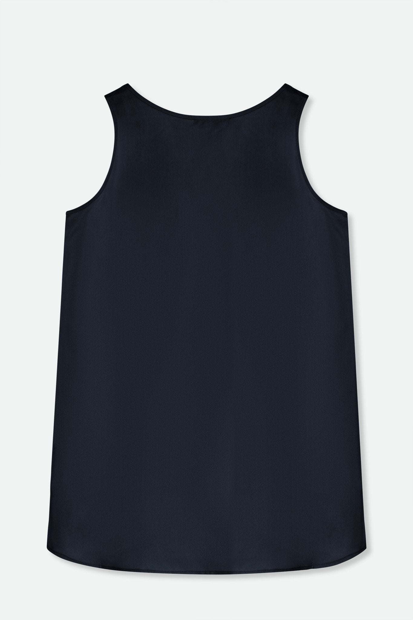 SABINA SILK TWILL TANK TOP IN NAVY - Jarbo