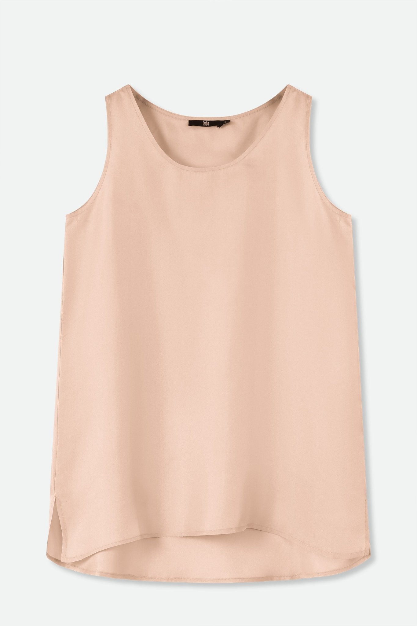 SABINA SILK TWILL TANK TOP IN ROSE BEIGE - Jarbo