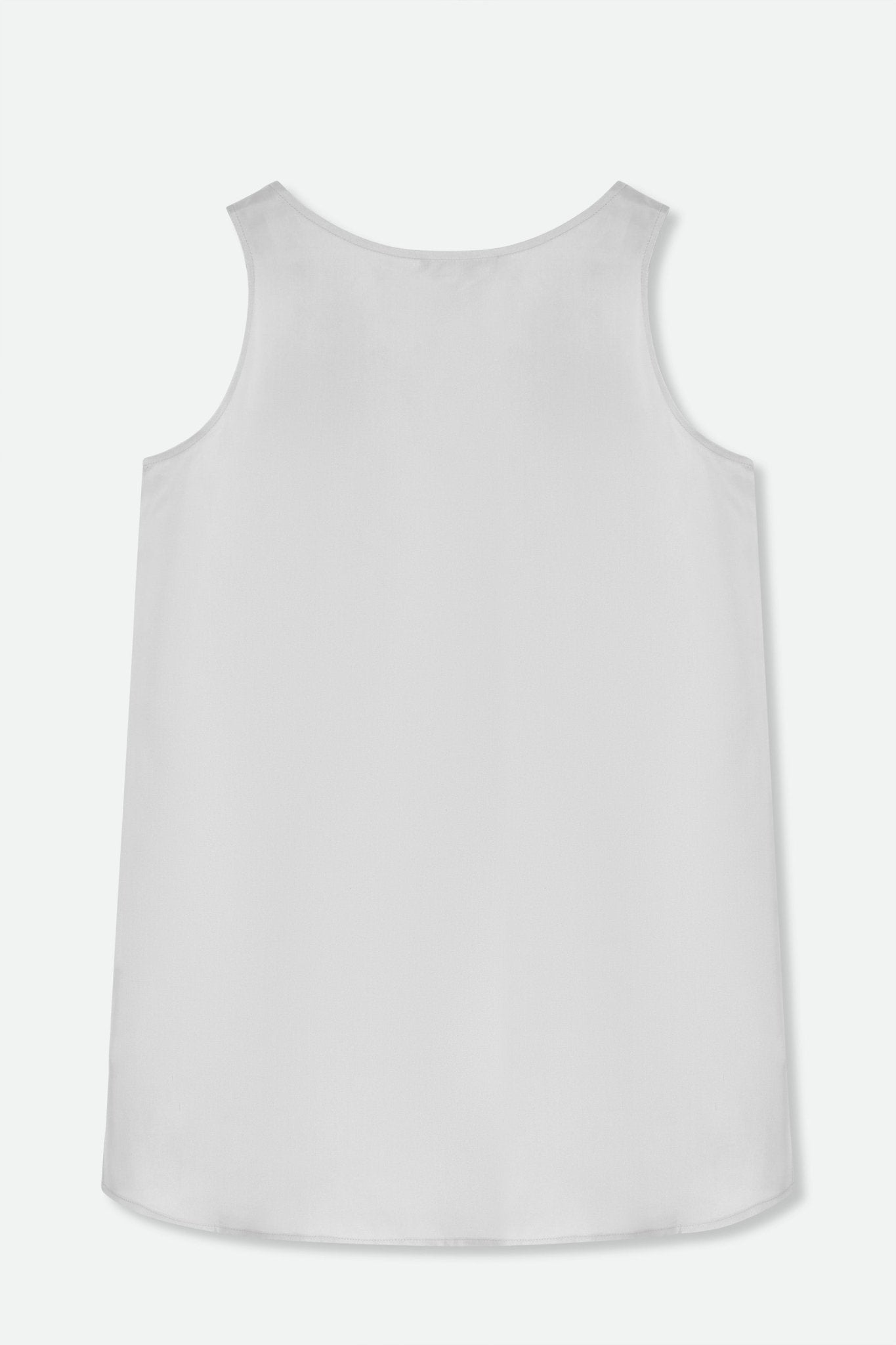 SABINA SILK TWILL TANK TOP IN SILVER - Jarbo