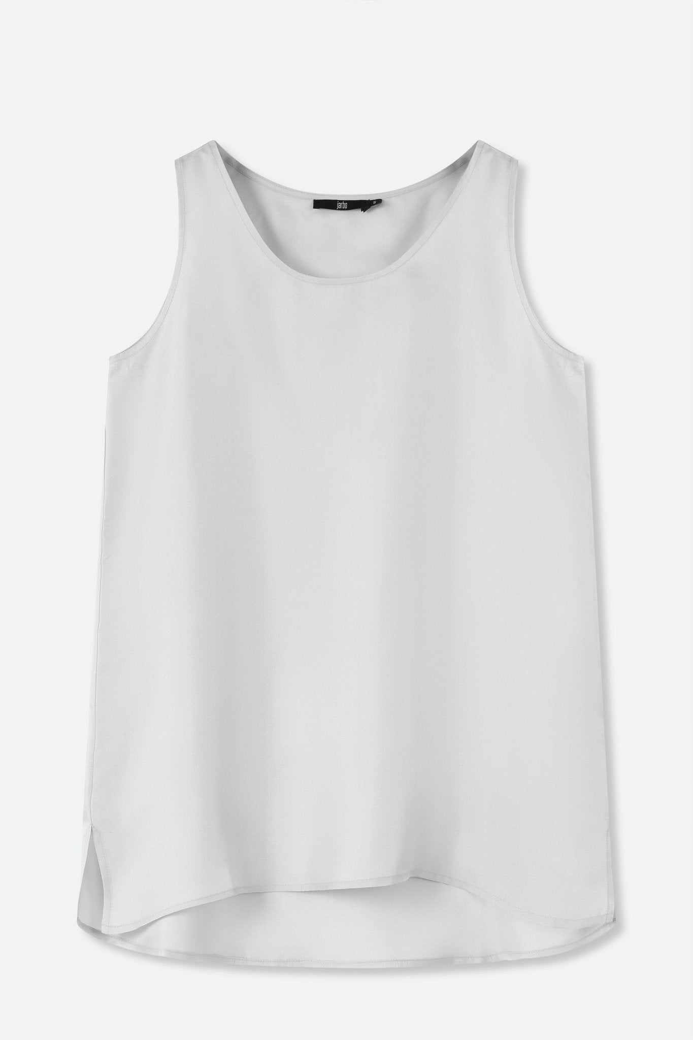 SABINA SILK TWILL TANK TOP IN SILVER - Jarbo