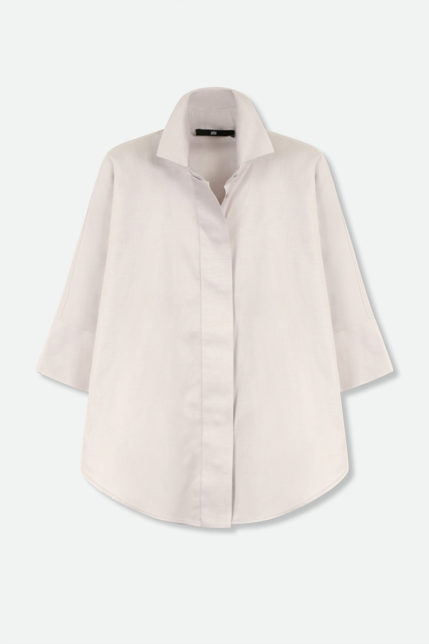 SAHANA DOLMAN SHIRT IN COTTON SILVER - Jarbo