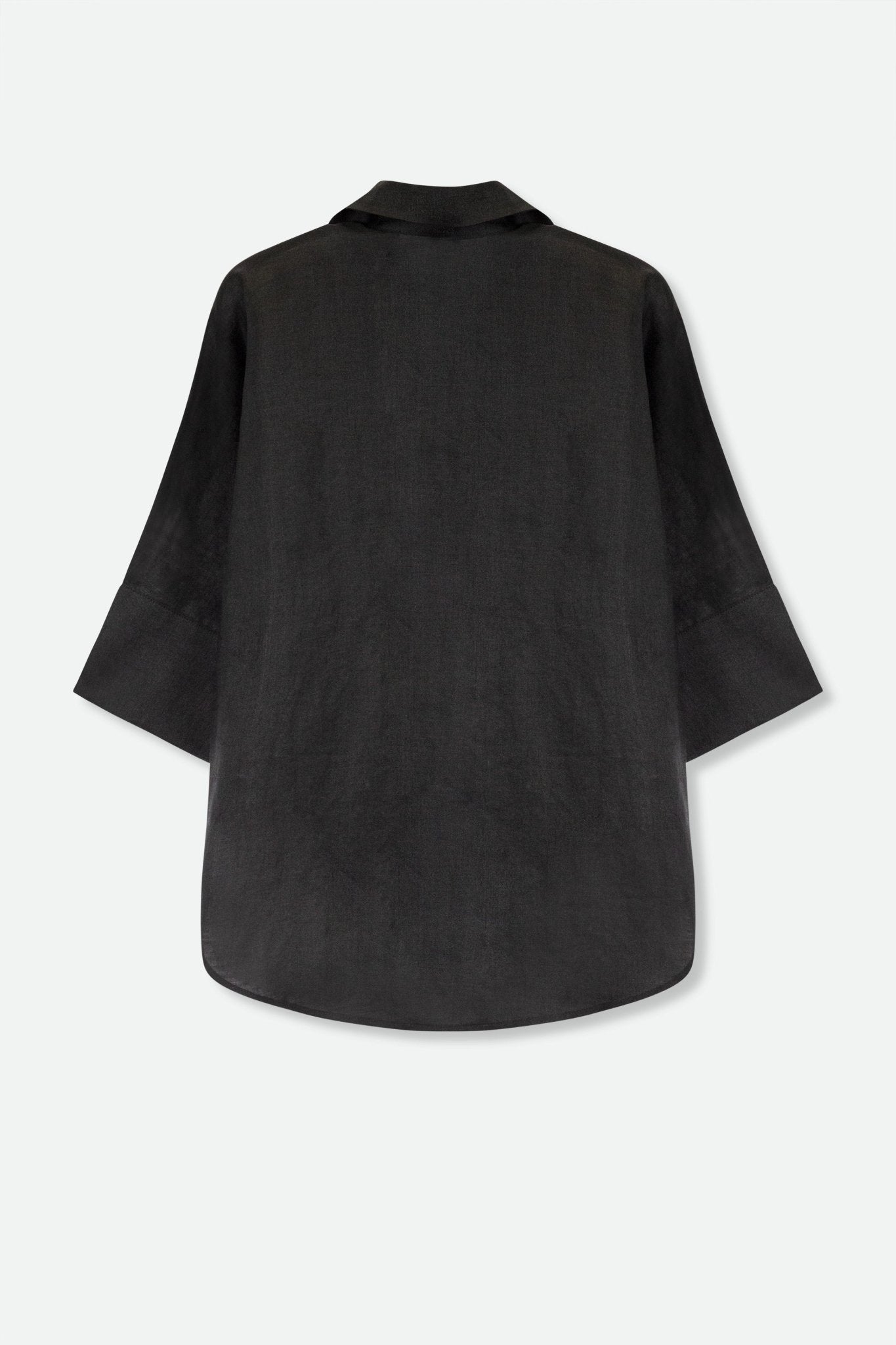 SAHANA DOLMAN SHIRT IN LINEN BLACK - Jarbo