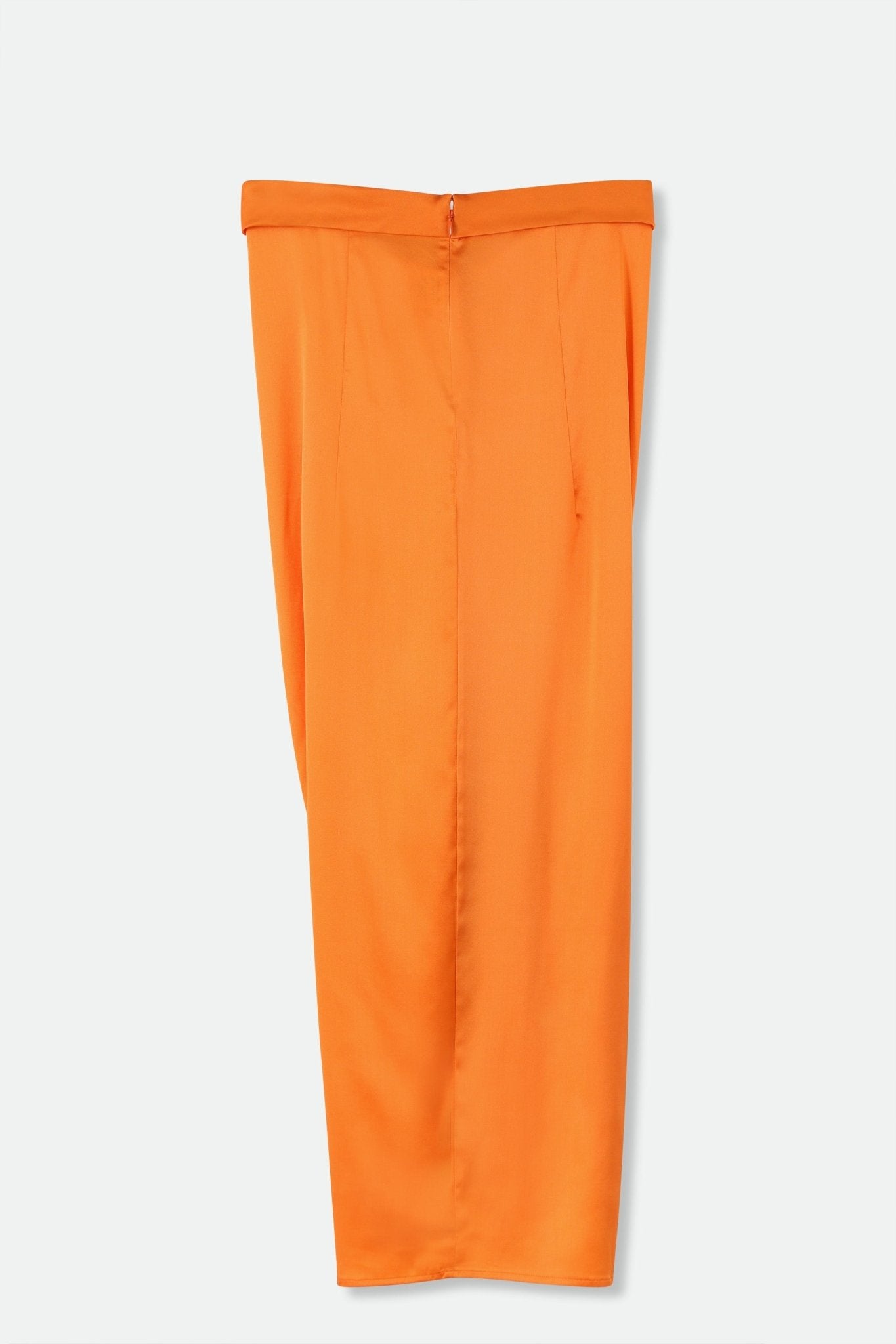 SANAA SARONG SKIRT IN STRETCH SILK CHARMEUSE IN PAPAYA - Jarbo