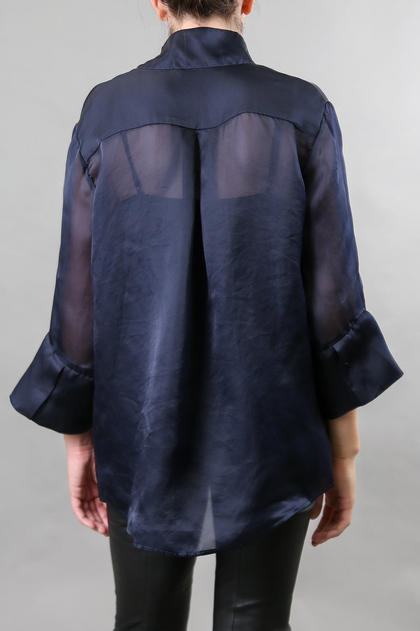 SANDRI BELTED ORGANZA BLOUSE - Jarbo
