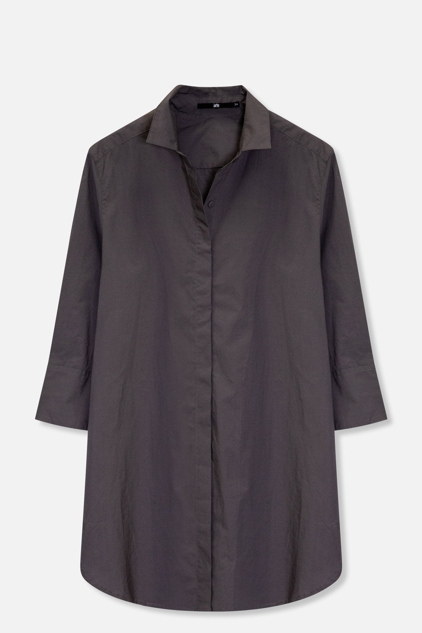 SARLA LONG BUTTON DOWN SHIRT IN ITALIAN STRETCH POPLIN - Jarbo
