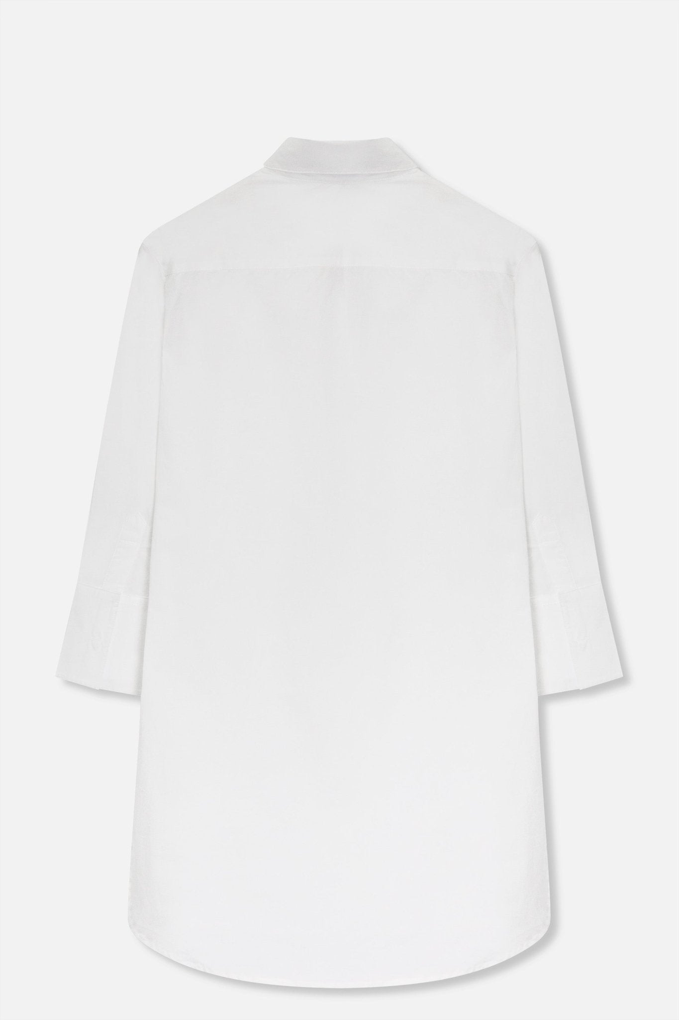 SARLA LONG BUTTON DOWN SHIRT IN ITALIAN STRETCH POPLIN - Jarbo