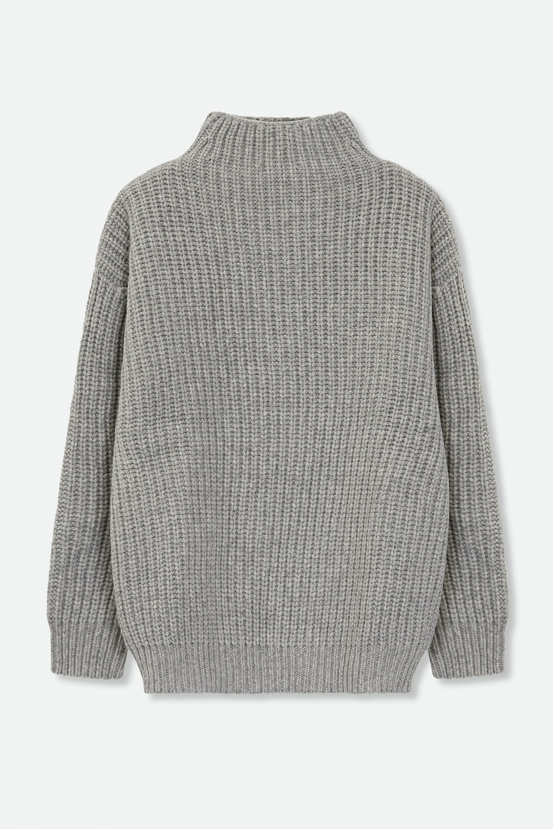 SERA SWEATER IN EXTRAFINE MERINO WOOL IN LIGHT HEATHER GREY - Jarbo