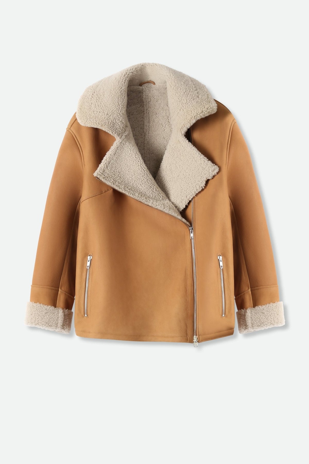 SHAE MOTO JACKET IN SUEDE SHEARLING - PRE-ORDER NOW - Jarbo