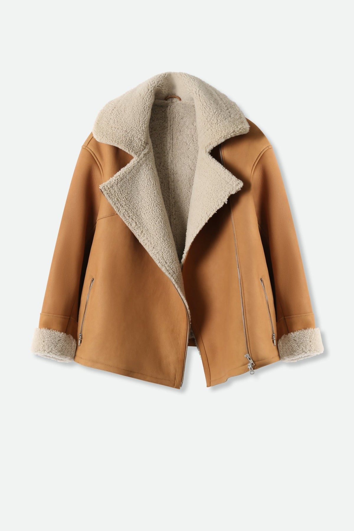 SHAE MOTO JACKET IN SUEDE SHEARLING - PRE-ORDER NOW - Jarbo