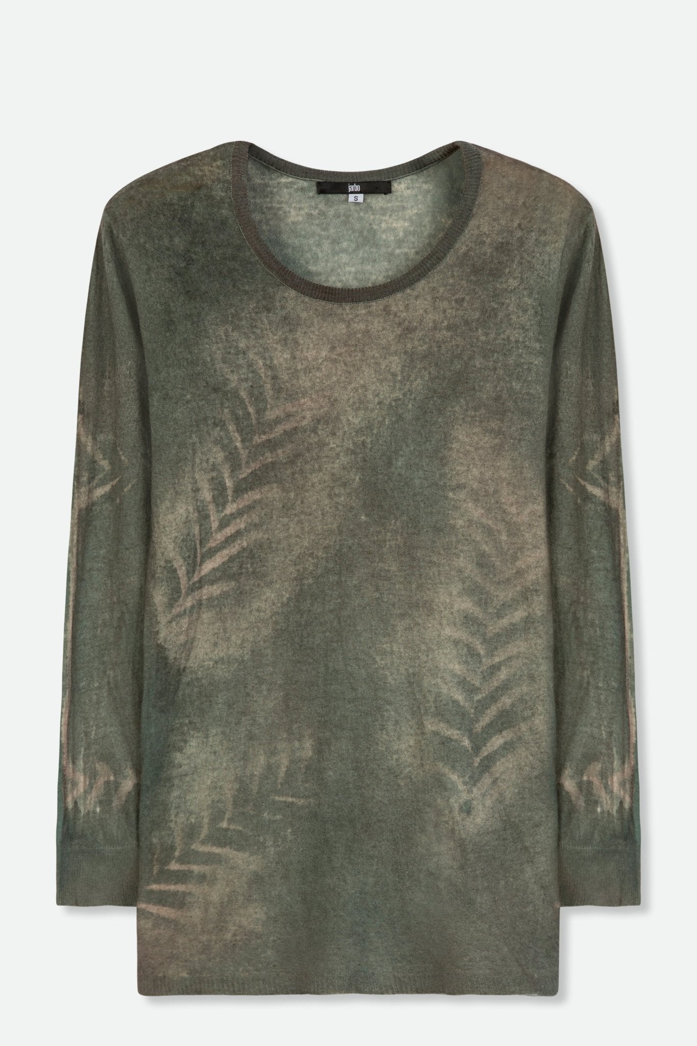 SHARA CREW TOP IN HAND-DYED LIGHTWEIGHT CASHMERE - Jarbo