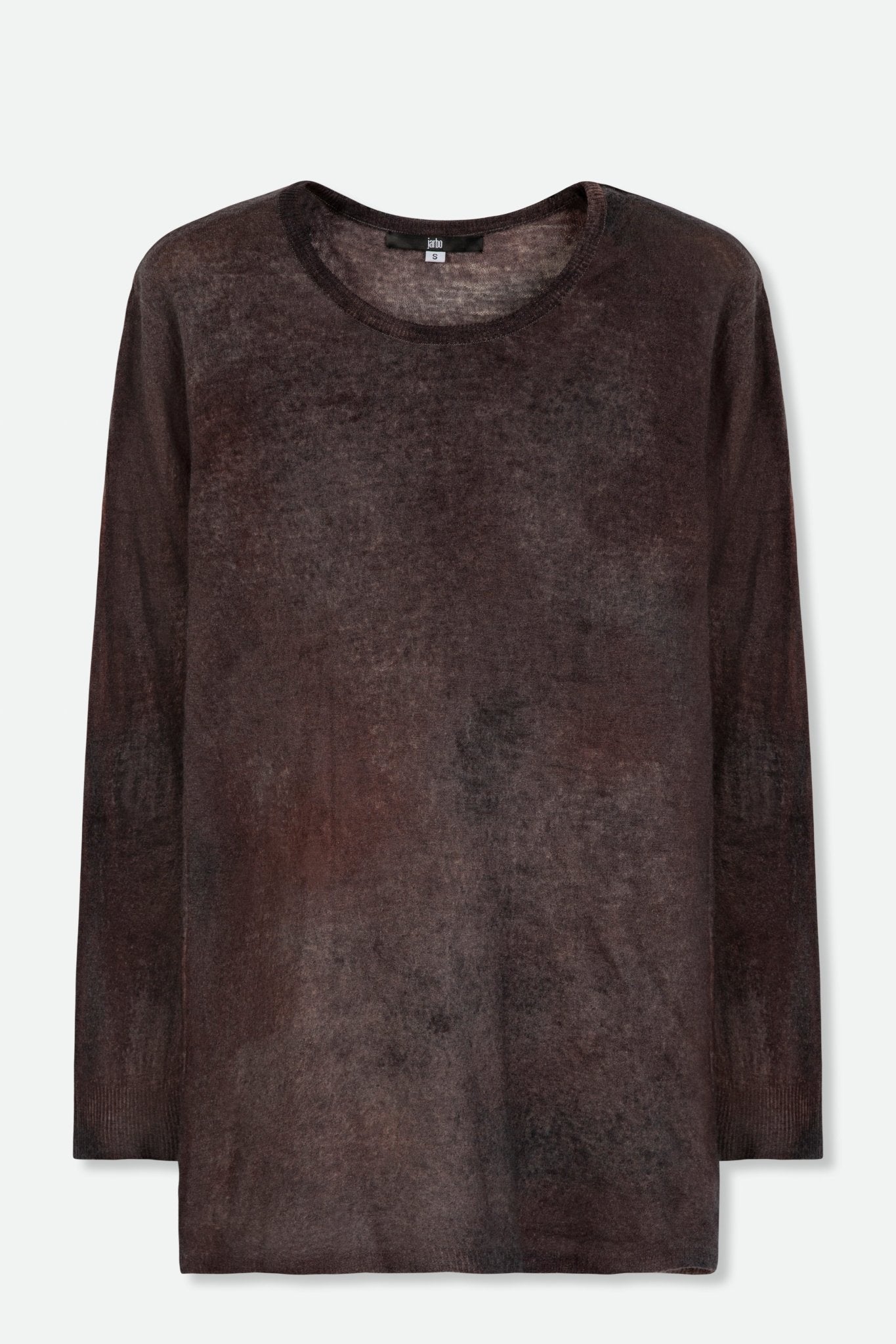 SHARA CREW TOP IN HAND-DYED LIGHTWEIGHT CASHMERE - Jarbo