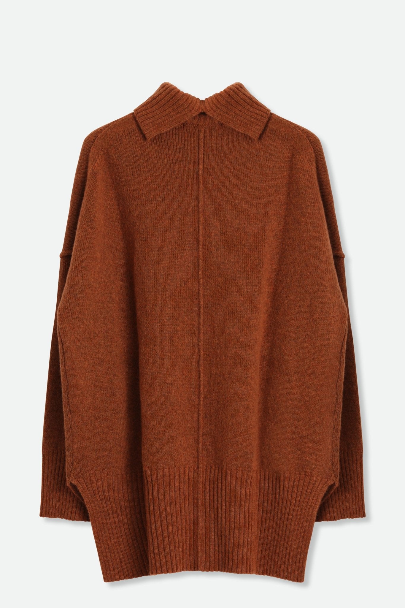 SHELBY FOLDED HIGH NECK IN ITALIAN LOFTY MERINO CASHMERE YARN - Jarbo