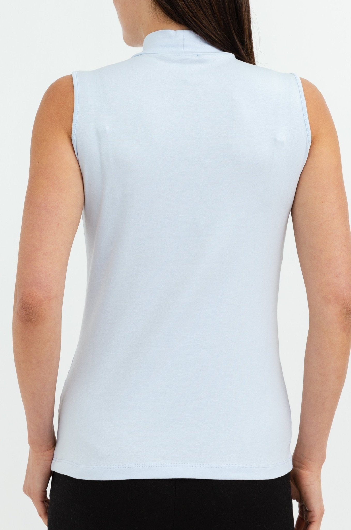 SLEEVELESS HIGH NECK IN PIMA COTTON STRETCH - Jarbo