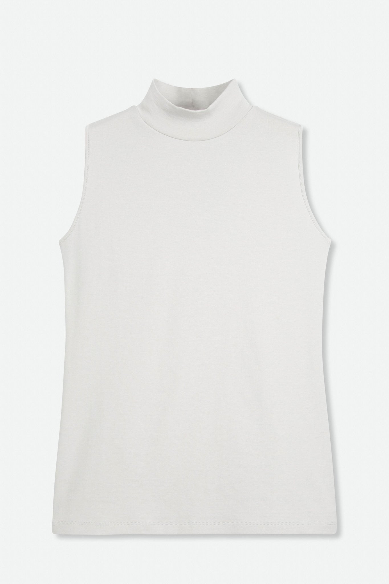 SLEEVELESS HIGH NECK IN PIMA COTTON STRETCH - Jarbo