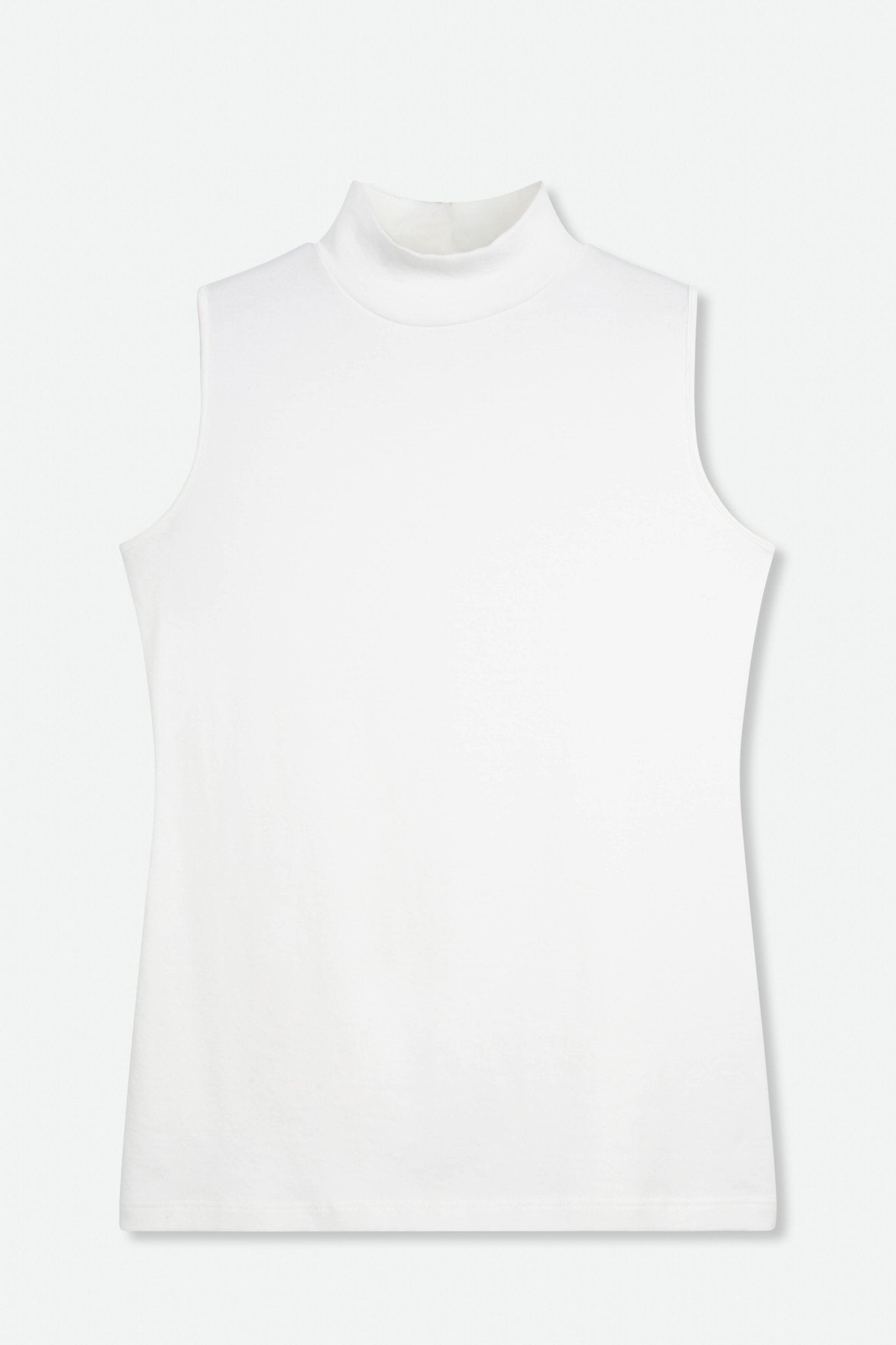 SLEEVELESS HIGH NECK IN PIMA COTTON STRETCH - Jarbo
