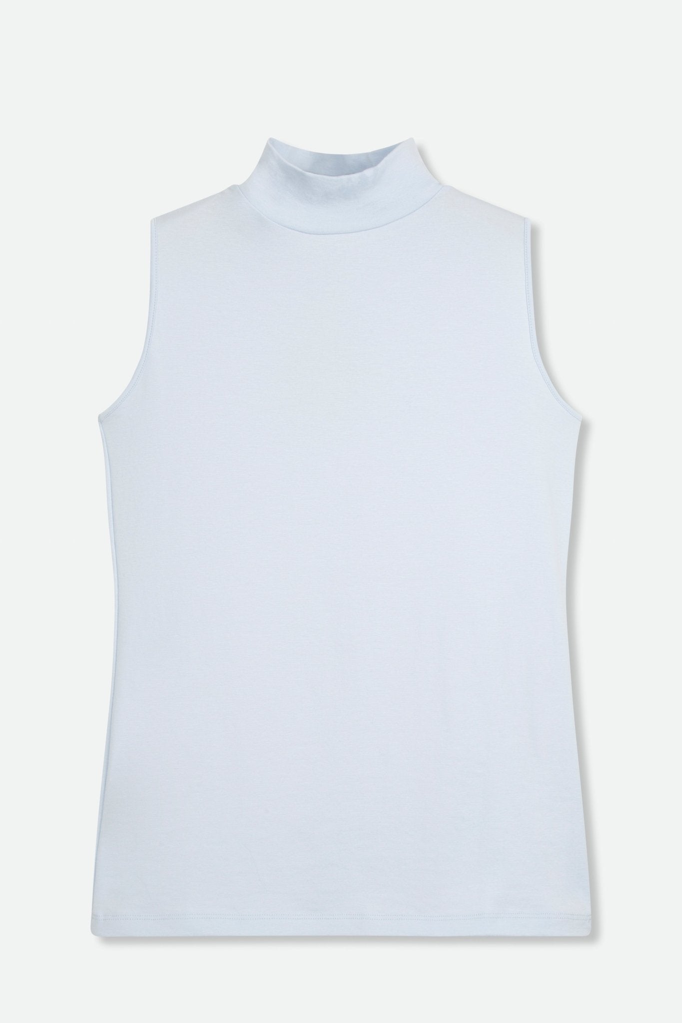 SLEEVELESS HIGH NECK IN PIMA COTTON STRETCH - Jarbo