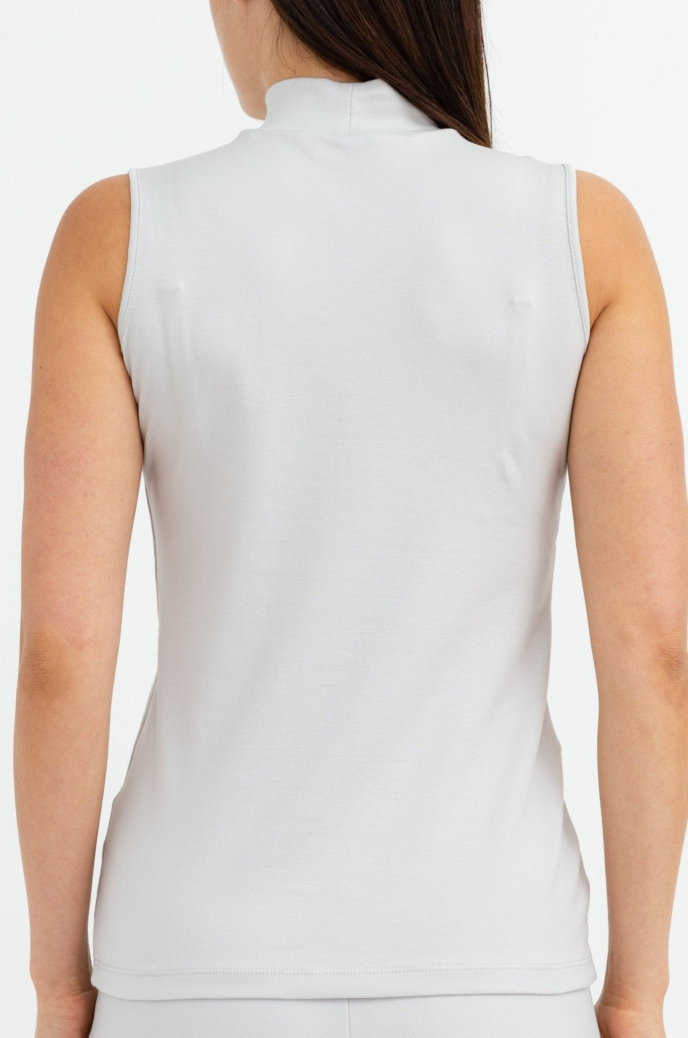 SLEEVELESS HIGH NECK IN PIMA COTTON STRETCH - Jarbo
