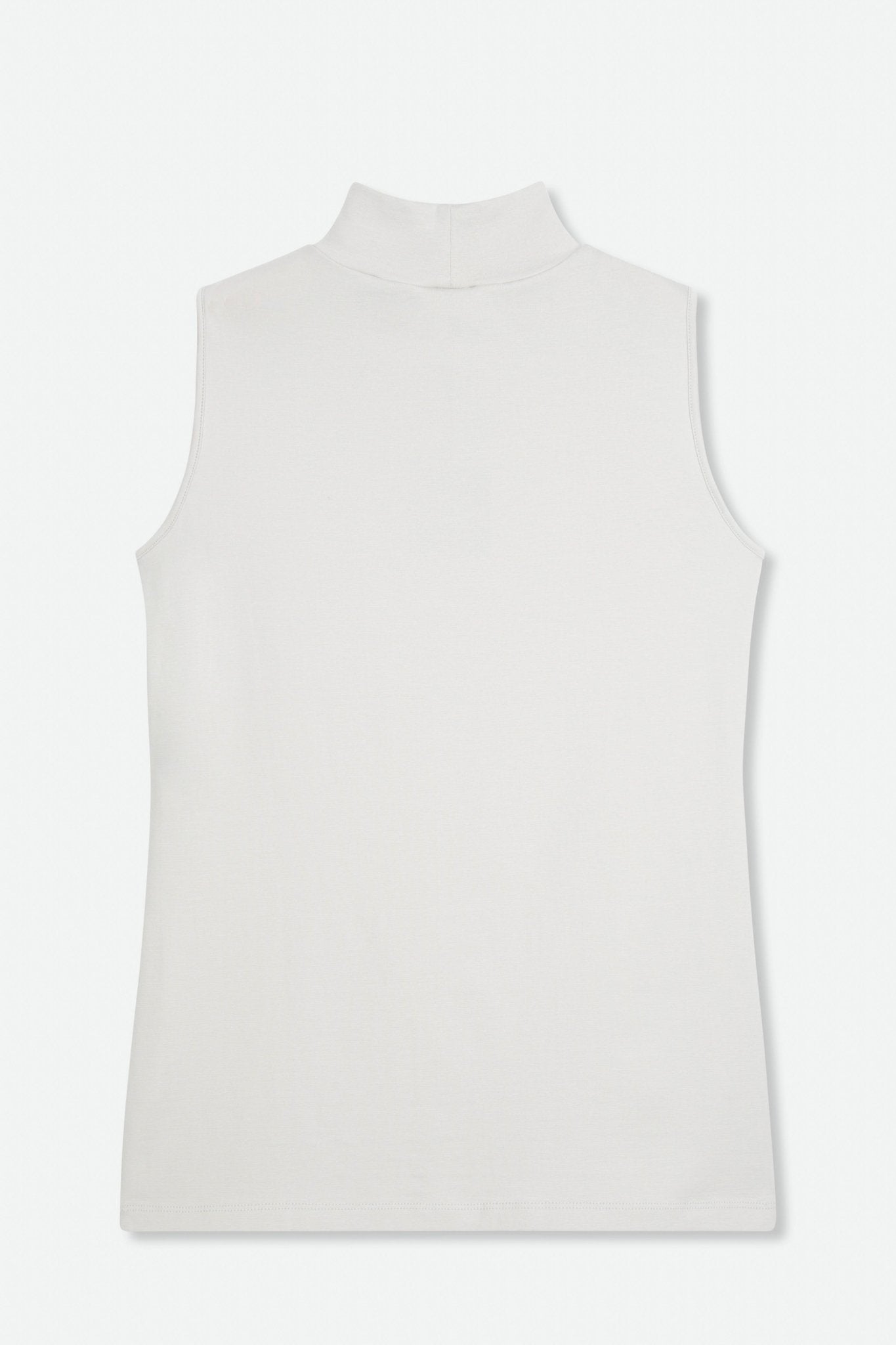 SLEEVELESS HIGH NECK IN PIMA COTTON STRETCH - Jarbo