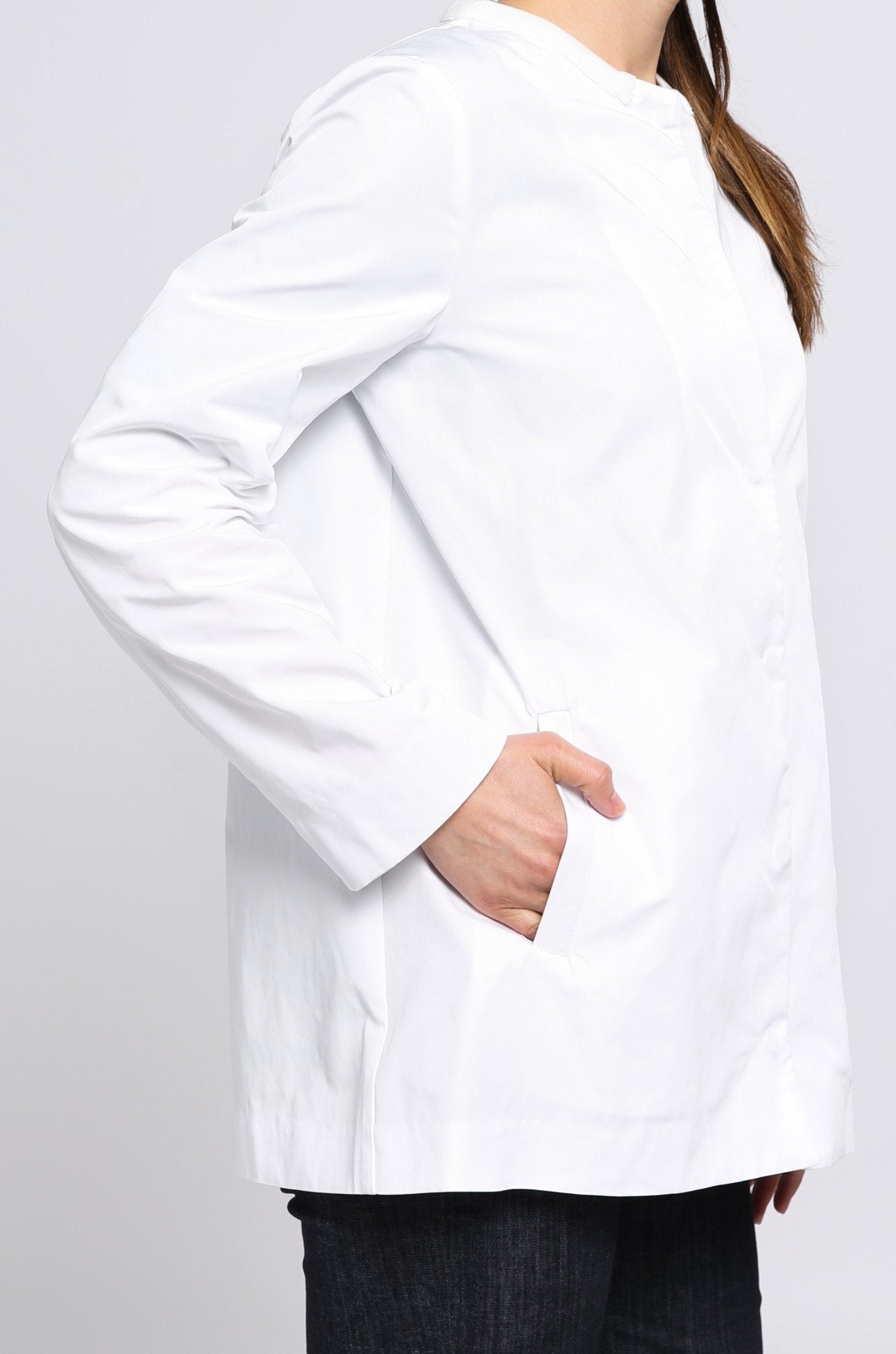 SNAP FRONT JACKET IN JAPANESE MEMORY TWILL - Jarbo