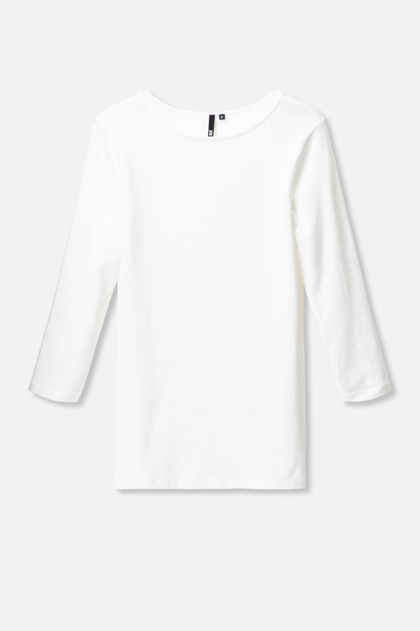 THREE-QUARTER SLEEVE BATEAU IN PIMA COTTON STRETCH - Jarbo