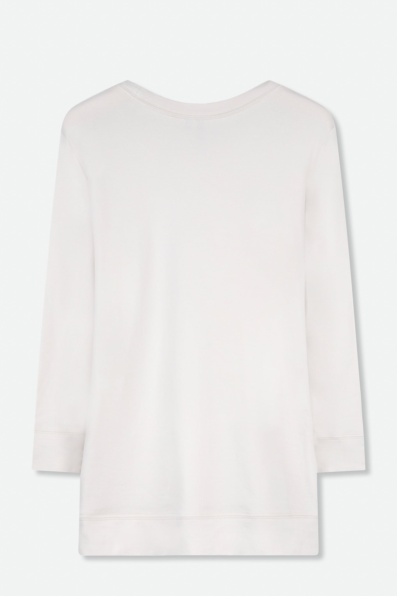 THREE-QUARTER SLEEVE BOX TOP IN PIMA COTTON STRETCH - Jarbo