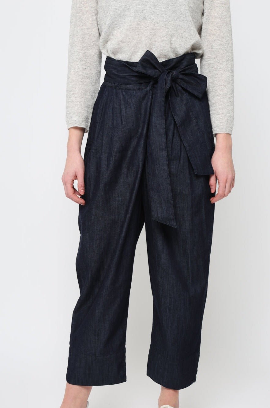 TIE PANT IN ITALIAN LIGHTWEIGHT DENIM - Jarbo