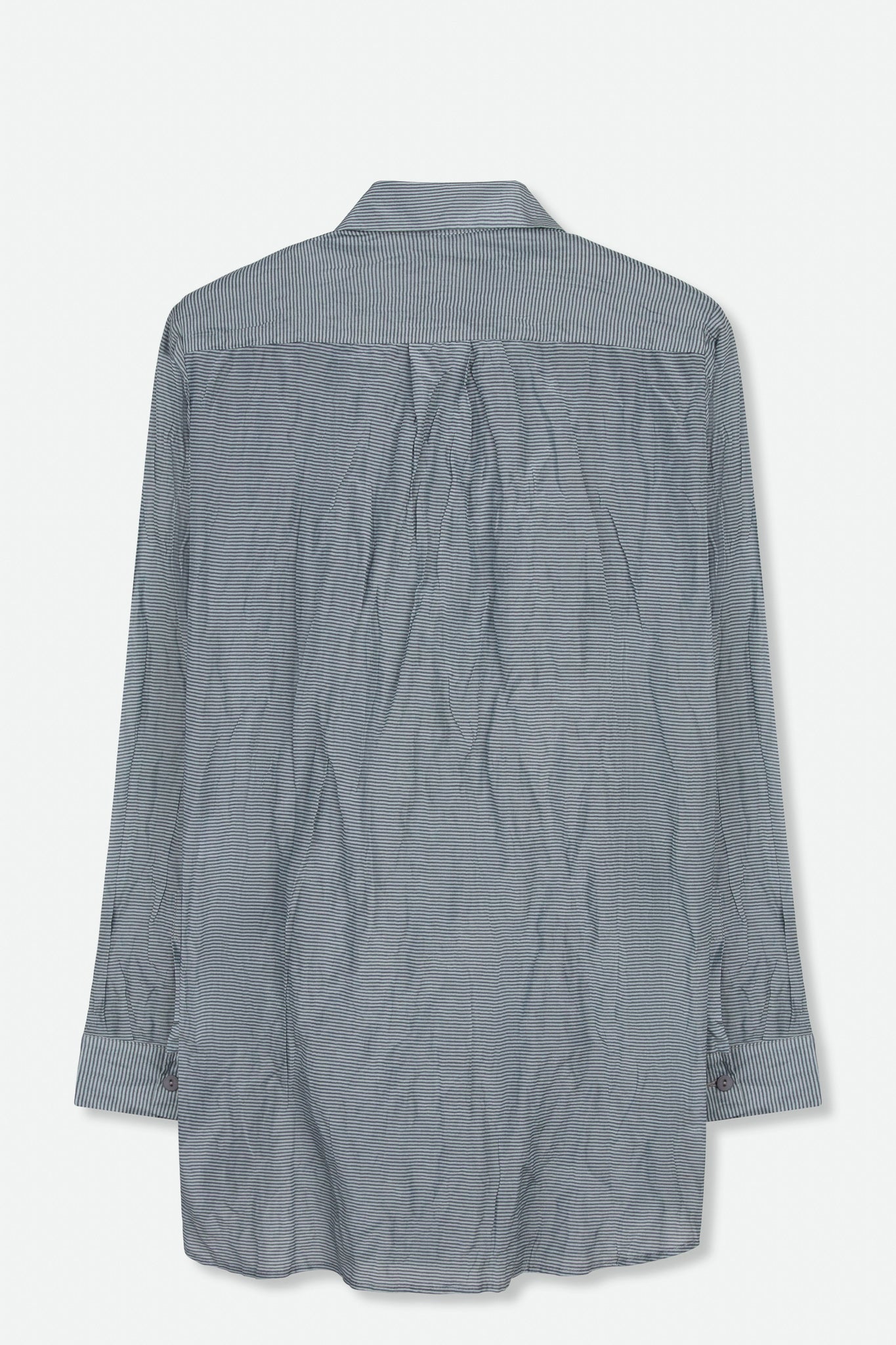 TONAL STRIPE SHIRT IN TEXTURED COTTON-SILK BLEND - Jarbo