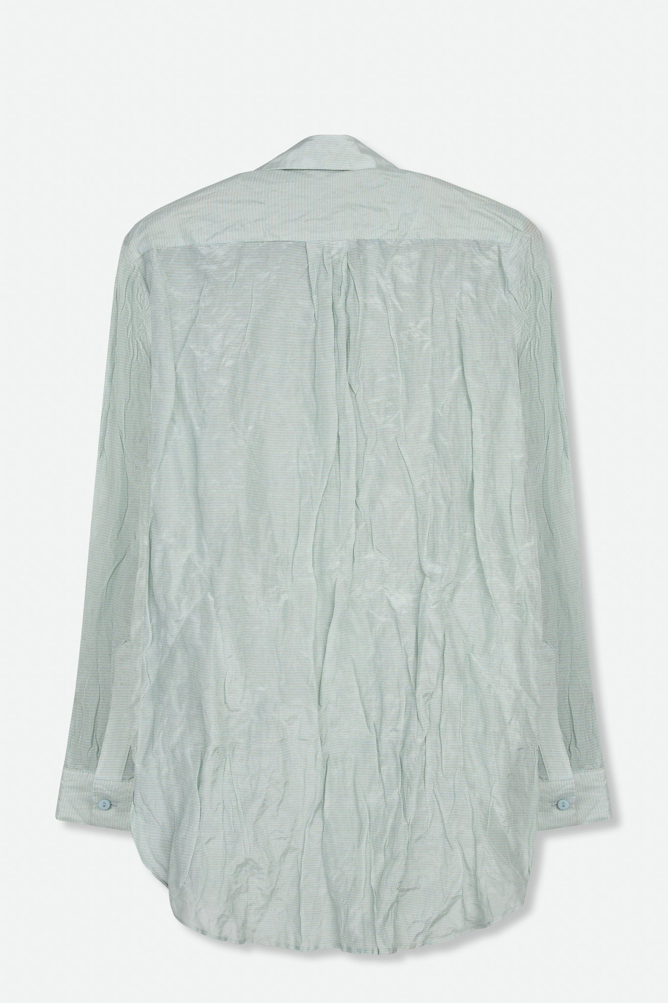 TONAL STRIPE SHIRT IN TEXTURED COTTON-SILK BLEND - Jarbo