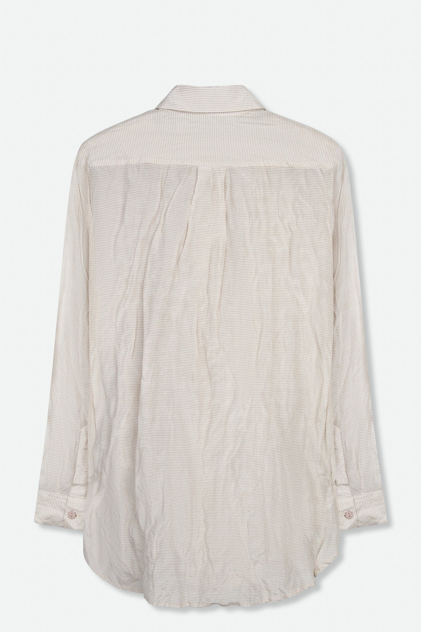 TONAL STRIPE SHIRT IN TEXTURED COTTON-SILK BLEND - Jarbo