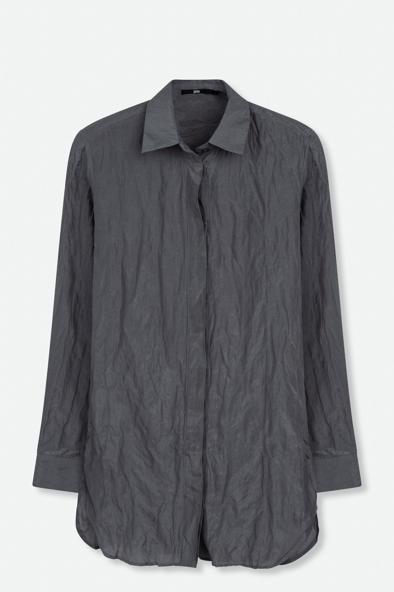 TONAL STRIPE SHIRT IN TEXTURED COTTON-SILK BLEND - Jarbo