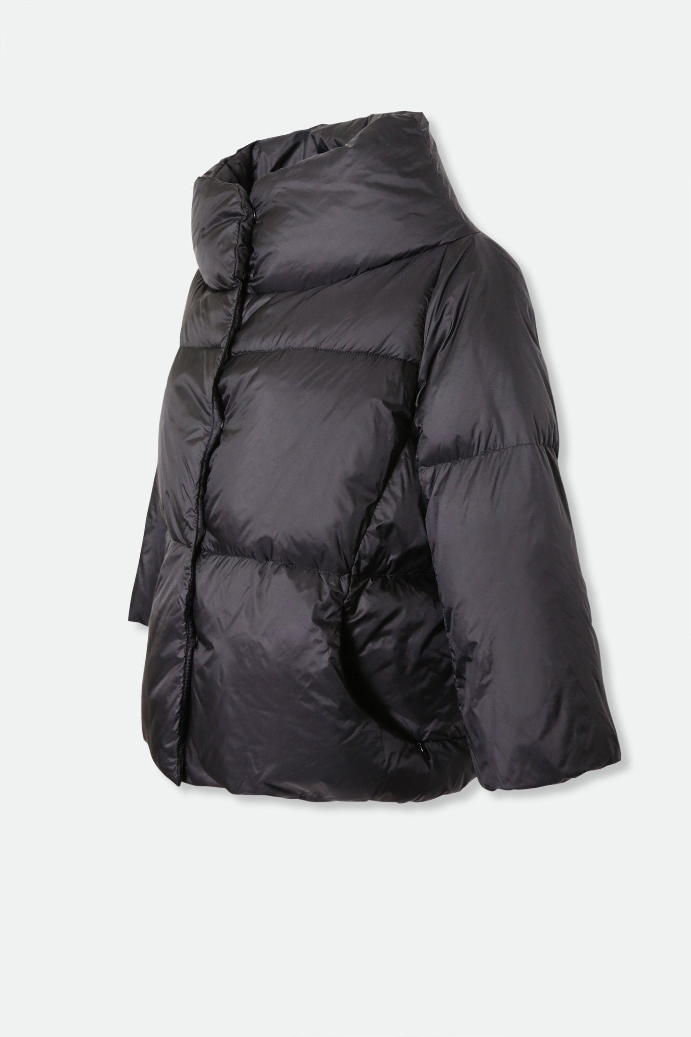 TRENTO WIDE COLLAR CROP IN GOOSE DOWN JACKET - Jarbo